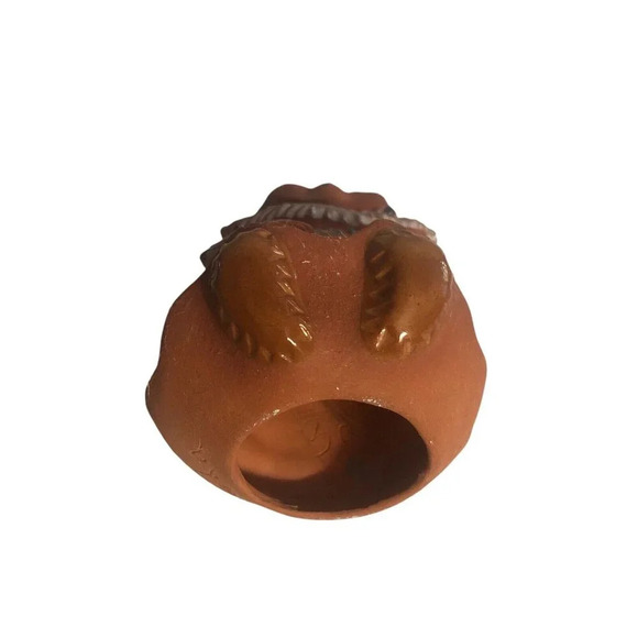 Vintage 1986 Alaska Native American Hand Made Ceramic Clay Seated Baby Ornament - Picture 6 of 7